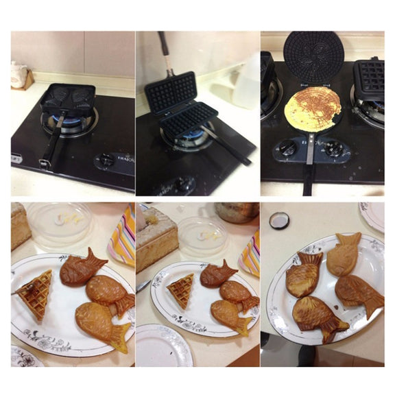 Fish-Shaped Bakeware Waffle Pan Baking Sea Bream Cake Mold Home Tools