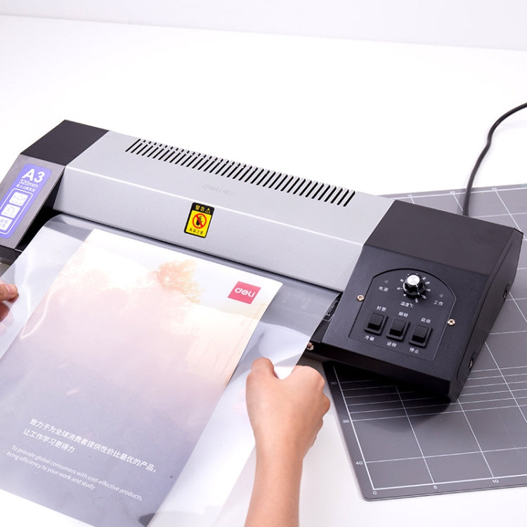 Deli 3890 Photo Laminating Machine Heat Sealing And Cold Laminating Dual-Use Laminating Machine, CN Plug