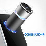 K04 Colorful Car Charger USB Car Negative Ion Air Purifier(Black)