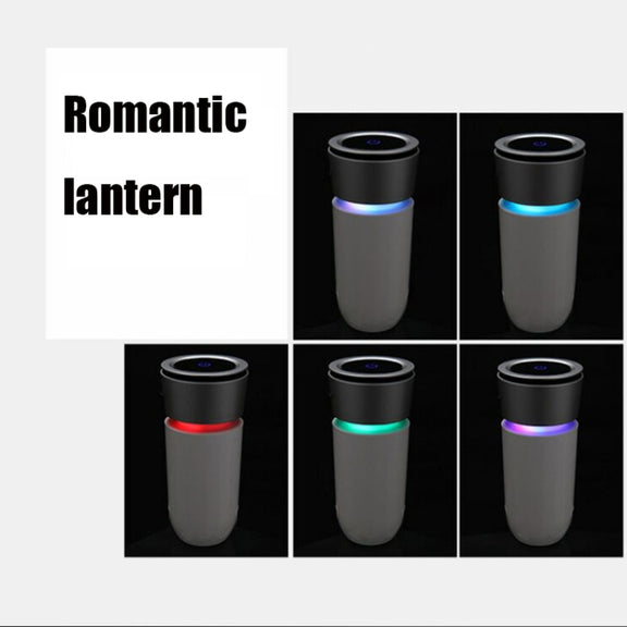 K04 Colorful Car Charger USB Car Negative Ion Air Purifier(Black)