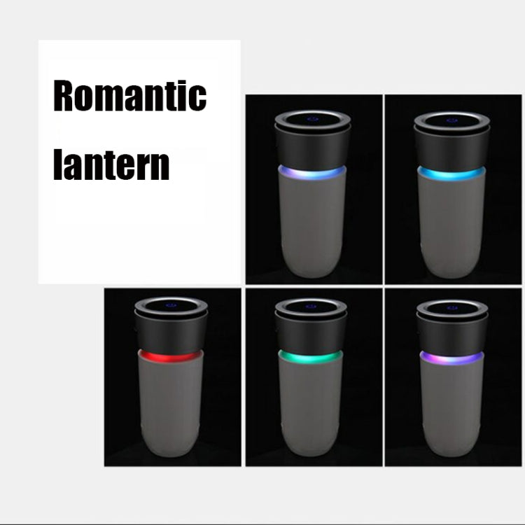 K04 Colorful Car Charger USB Car Negative Ion Air Purifier(Black)