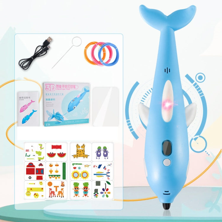 3D Printing Pen Three-Dimensional Painting Graffiti Brush(Blue)