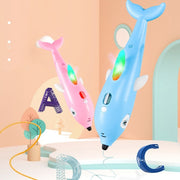 3D Printing Pen Three-Dimensional Painting Graffiti Brush(Blue)