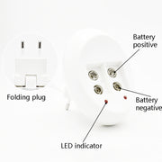 9V L-ion Rechargeable Battery 6F22 9V Lithium Batteries Charger(EU Plug)
