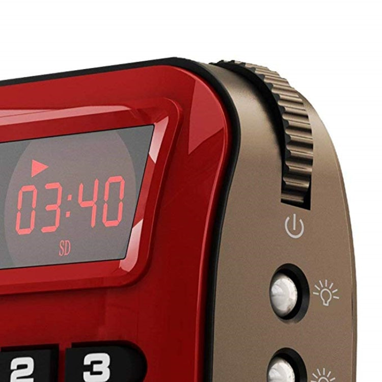 Rolton W405 Portable Mini FM Radio TF Card USB Receiver Music Player with LED Display(Red)