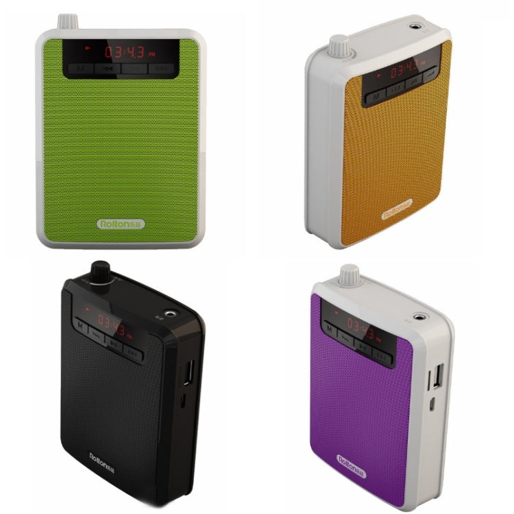 Rolton K300 Portable Voice Amplifier Supports FM Radio/MP3(Green)