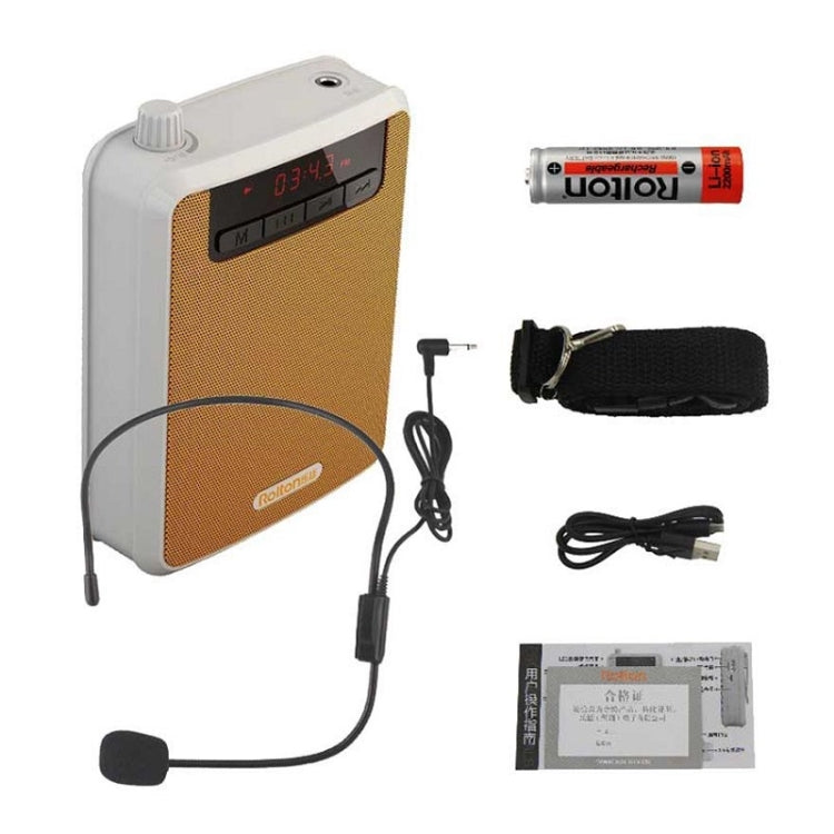 Rolton K300 Portable Voice Amplifier Supports FM Radio/MP3(Orange)