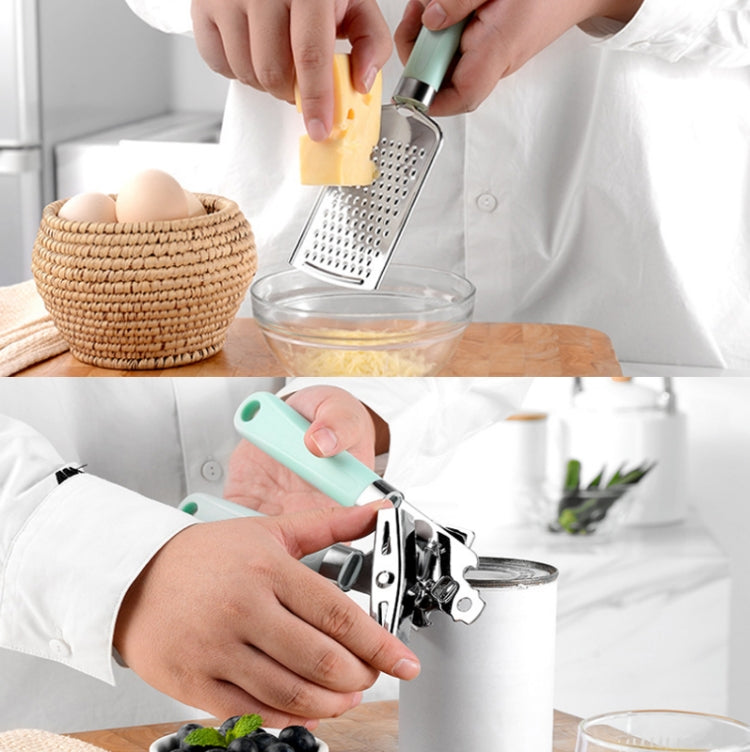 9 in 1 Plastic Handle Stainless Steel Kitchen Utensils Household Gadget Set(Black)