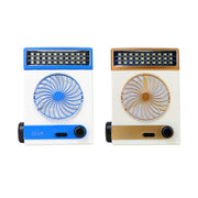 Four-In-One Solar Fan With Lamp Flashlight Function,CN Plug(Blue)