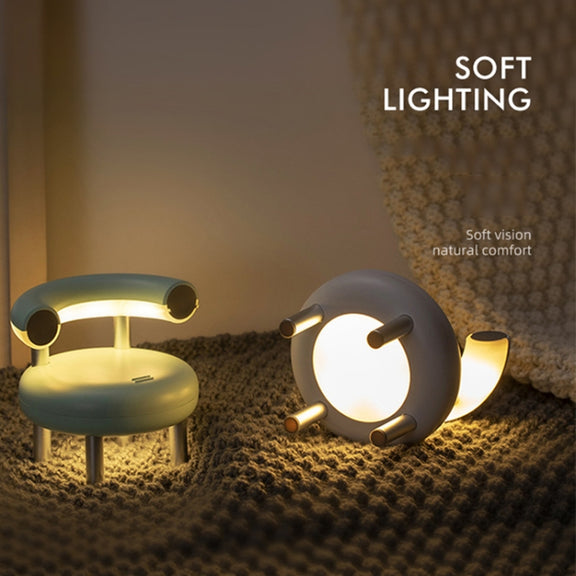AD-01 LED Chair Eye Protection Night Light Mobile Phone Holder Bedroom Bedside Learning Light(Light Green)