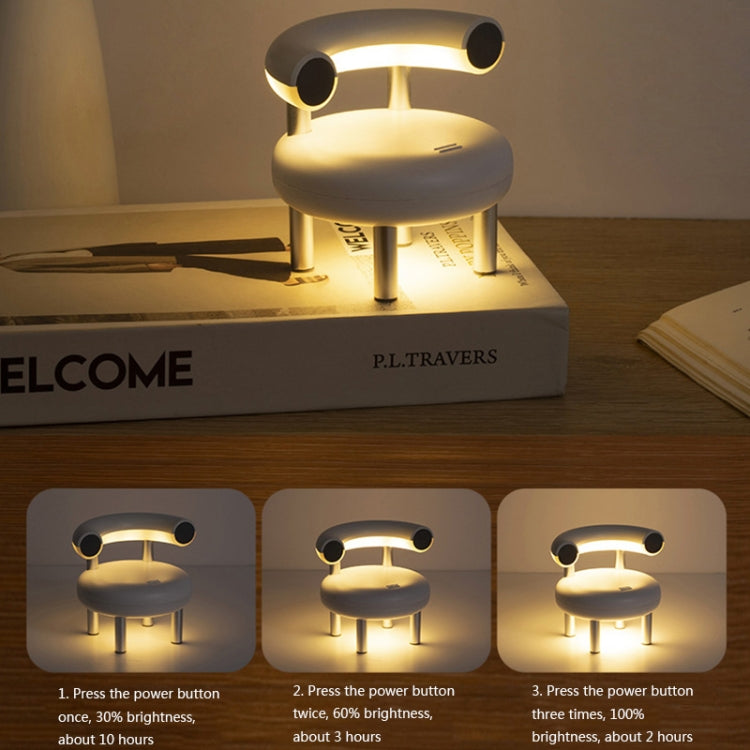 AD-01 LED Chair Eye Protection Night Light Mobile Phone Holder Bedroom Bedside Learning Light(Light Green)