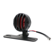 Universal Retro Waning Tail Light Motorcycle Modified Rear Tail Light Brake Light(Black)