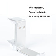 Headphone Bracket Internet Cafe Monitor Earphone Hanger Desktop Earphone Display Stand, Style: Paste Screw Type (Black)