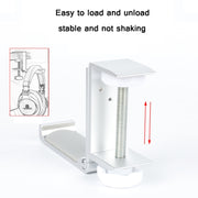 Headphone Bracket Internet Cafe Monitor Earphone Hanger Desktop Earphone Display Stand, Style: Paste Screw Type (Black)