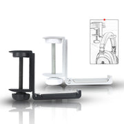 Headphone Bracket Internet Cafe Monitor Earphone Hanger Desktop Earphone Display Stand, Style: Paste Screw Type (Black)