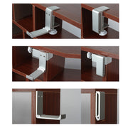 Headphone Bracket Internet Cafe Monitor Earphone Hanger Desktop Earphone Display Stand, Style: Paste Screw Type (Black)