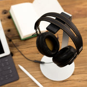 Aluminum Alloy Headphone Holder H-Stand Headphone Display Stand Headphone Storage Rack(Dark Gray)