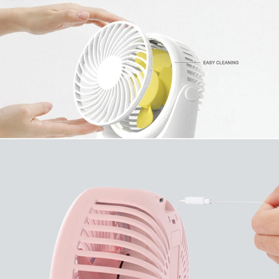 JD-Q1 Office Student Dormitory Mini Silent USB Fan(White)