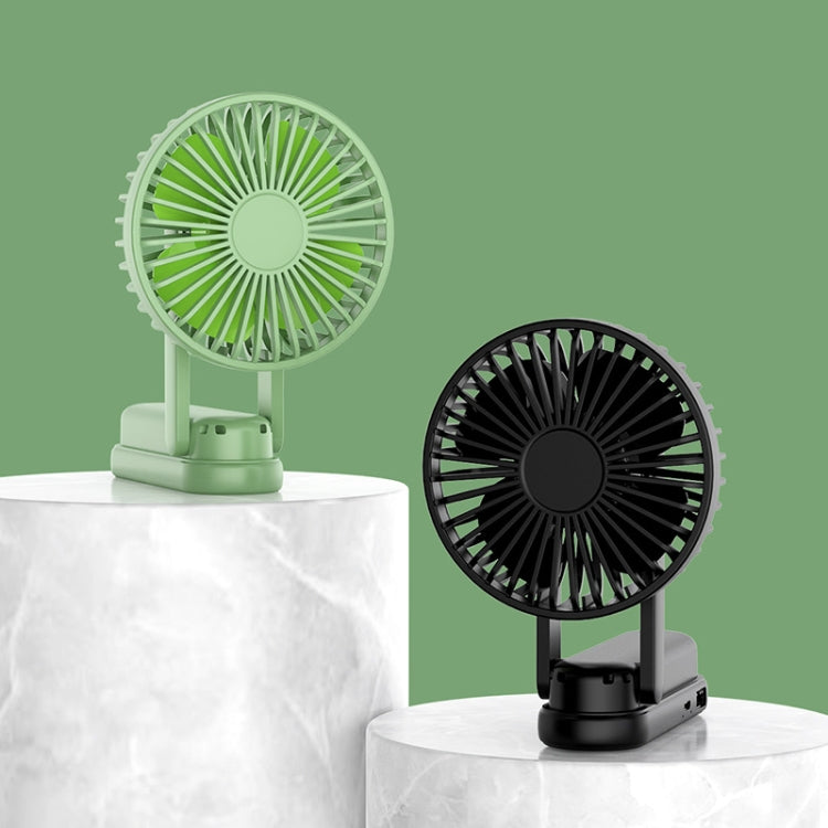F1 USB Portable Lazy Hanging Neck Fan Mini Folding Handheld Fan(Black)