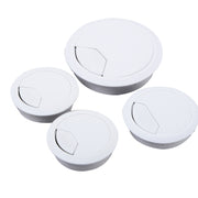 20 PCS ABS Plastic Round Cable Box Computer Desk Cable Hole Cover, Specification:  50mm (White)