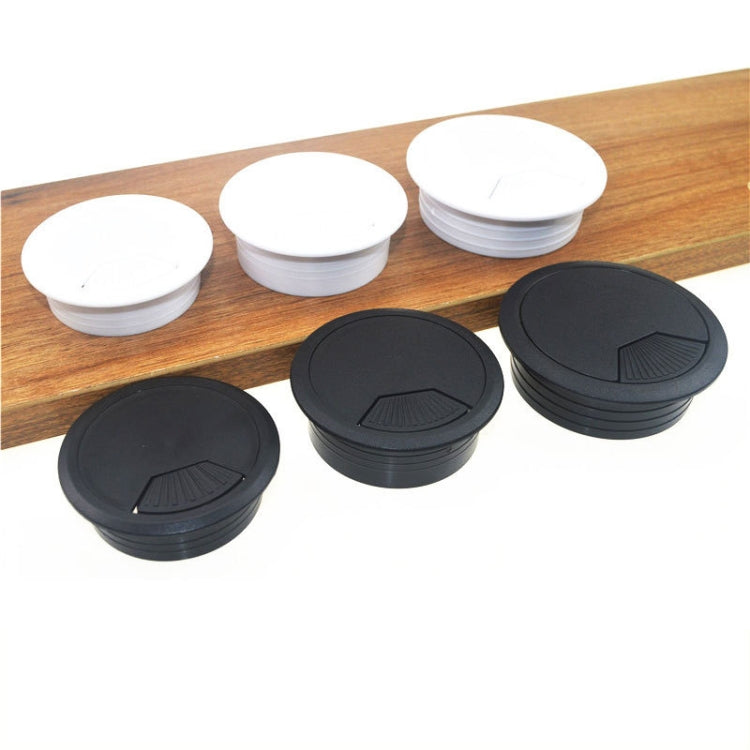 20 PCS ABS Plastic Round Cable Box Computer Desk Cable Hole Cover, Specification:  50mm (White)