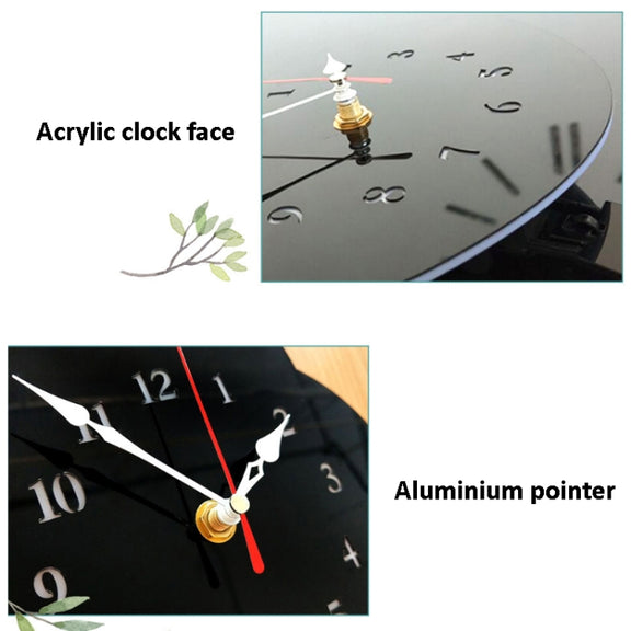 Kindergarten Cartoon Mute Wall Clock Creative Children Colorful Mushroom Decorative Clock(White)