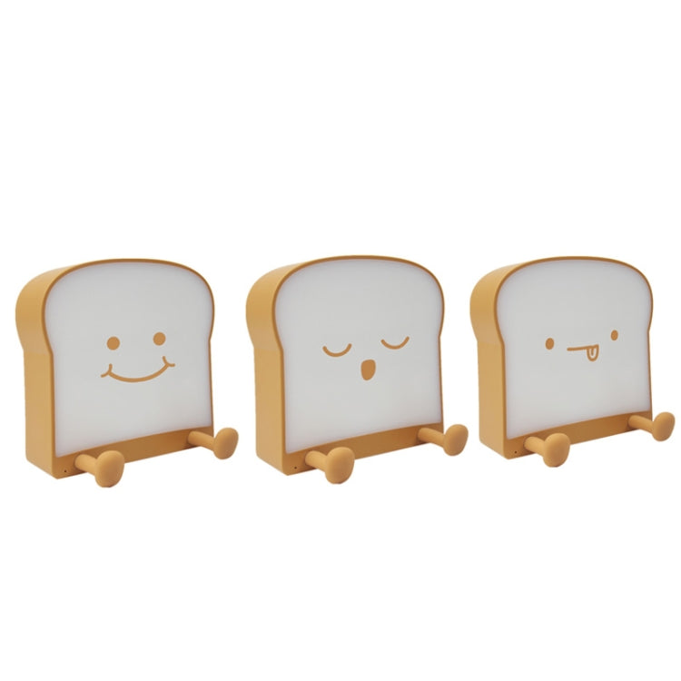 F-L-01 Toast Bread Night Light With Mobile Phone Holder Children Bedroom Timing Sleep Light(Snooze)