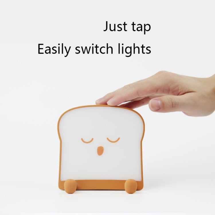 F-L-01 Toast Bread Night Light With Mobile Phone Holder Children Bedroom Timing Sleep Light(Snooze)