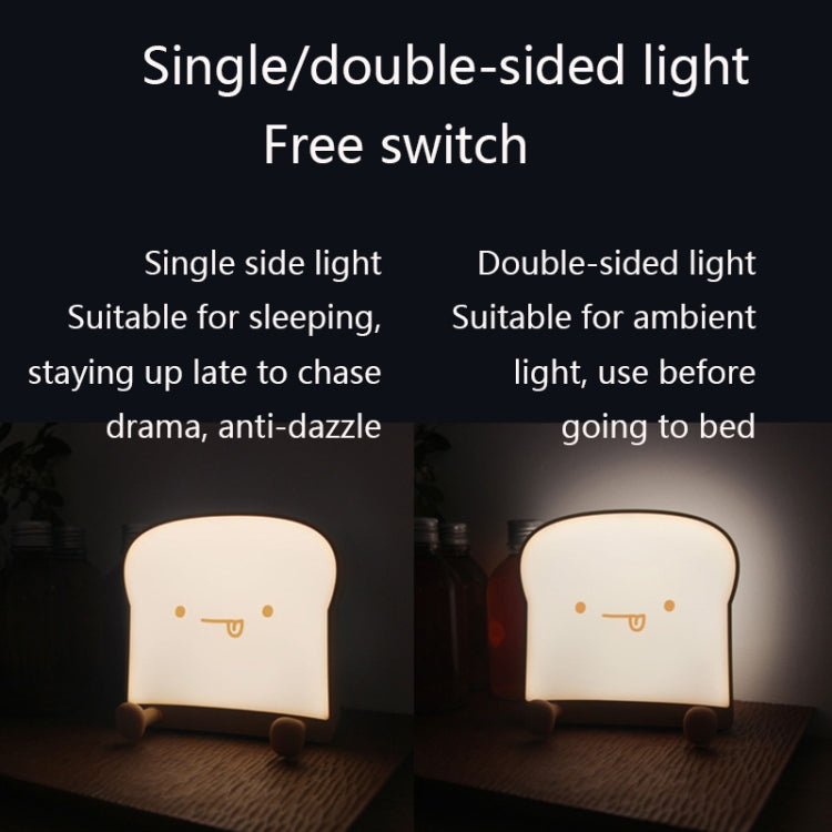 F-L-01 Toast Bread Night Light With Mobile Phone Holder Children Bedroom Timing Sleep Light(Snooze)
