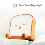 F-L-01 Toast Bread Night Light With Mobile Phone Holder Children Bedroom Timing Sleep Light(Snooze)