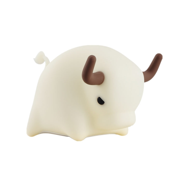 BD-NL-11 Cow Silicone Lamp USB Dimming Night Light Children Bedside Timing Sleeping Light(Yellow Light)