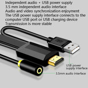 1m JH HV10 1080P HDMI to VGA Cable Projector TV Box Computer Notebook Industrial Display Adapter Cable