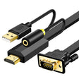 5m JH HV10 1080P HDMI to VGA Cable Projector TV Box Computer Notebook Industrial Display Adapter Cable - free shipping - PMC TechLife - Order now!