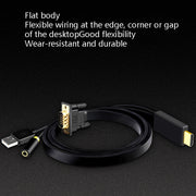 5m JH HV10 1080P HDMI to VGA Cable Projector TV Box Computer Notebook Industrial Display Adapter Cable