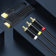 2m JingHua HDMI-3RCA HDMI To 3RCA Conversion Cable Set-Top TV Projector AV Lotus Converter Cable