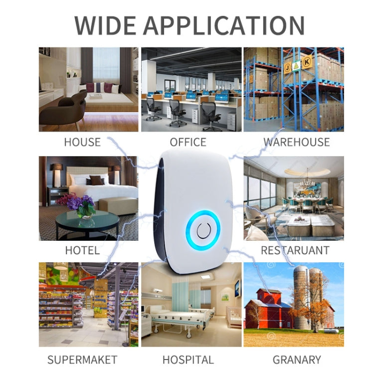 H12 2 PCS Ultrasonic Electronic Mouse Repeller Household Mini Mosquito Repeller, Product specification: US Plug(White)