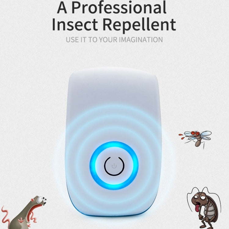 H12 2 PCS Ultrasonic Electronic Mouse Repeller Household Mini Mosquito Repeller, Product specification: US Plug(White)
