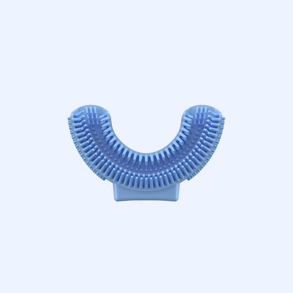 Silicone U-Shaped Replaceable Brush Head 2-8 Years Old Oral Electric Toothbrush Head(Blue)