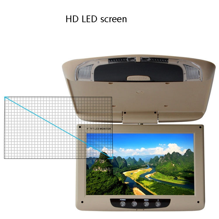9 Inch Car HD Car Reversing Display Car Ceiling Display(Gray)
