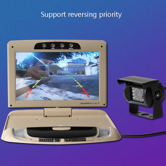 9 Inch Car HD Car Reversing Display Car Ceiling Display(Beige)