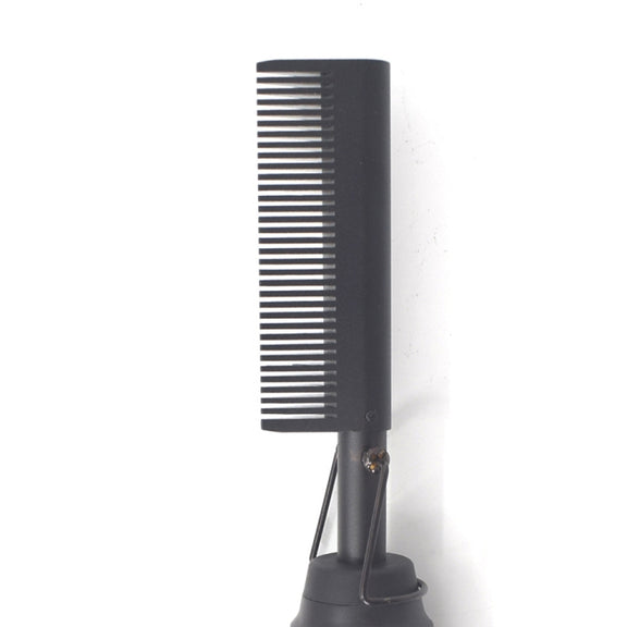 Multifunctional Comb Dry And Wet Dual-Use Curly Hair Straightening Stick Electric Perm Comb EU Plug(Golden)