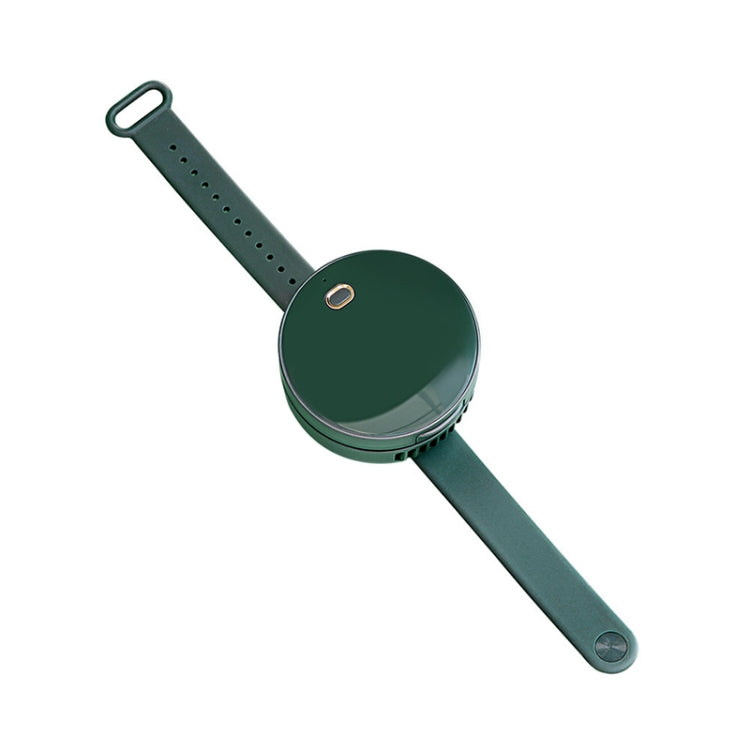 G3 Portable Outdoor Kids USB Mini Mirror Leafless Watch Fan(Green)