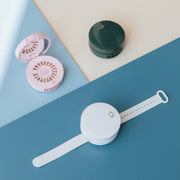 G3 Portable Outdoor Kids USB Mini Mirror Leafless Watch Fan(Green)