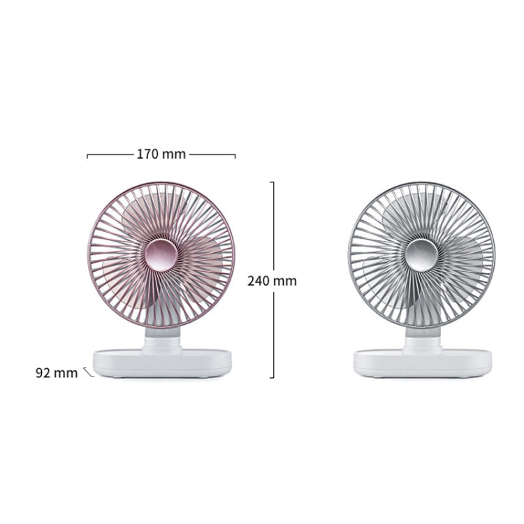 D77 Desktop Automatic Shaking hHead Fan Mute Portable Home Office Dormitory USB Fan(Ivory)