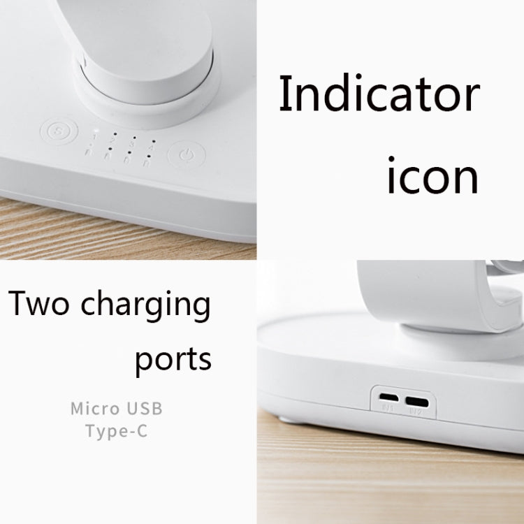 D77 Desktop Automatic Shaking hHead Fan Mute Portable Home Office Dormitory USB Fan(Ivory)