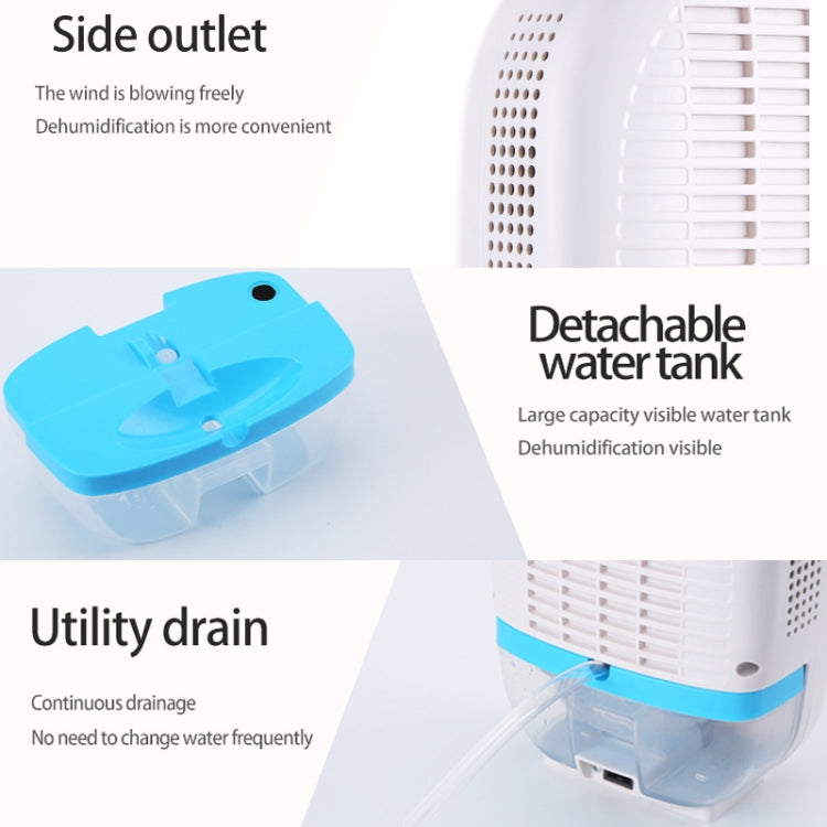 GZ-1901 Semiconductor Mini Dehumidifier Household Small Dehumidifier Bedroom Dehumidifier Moisture Absorber, Product specification: EU Plug(Fresh Blue)