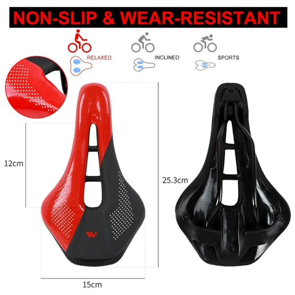 WEST BIKING Cycling Seat Hollow Breathable Comfortable Saddle Riding Equipment(White)