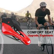 WEST BIKING Cycling Seat Hollow Breathable Comfortable Saddle Riding Equipment(White)