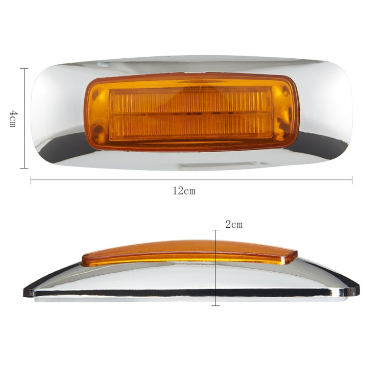 2 PCS 12/24V 8 LEDs Explosion Lightning Plating Edge Light Side Tail Light(Red)