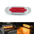 12-24V 16 LEDs Electroplating Side Lights Side Tail Lights Cargo Truck Modification Light, Colour: Red (2 Lines Always Bright) - Warning Lights by PMC TechLife | Online Shopping South Africa | PMC TechLife | Buy Now Pay Later Mobicred